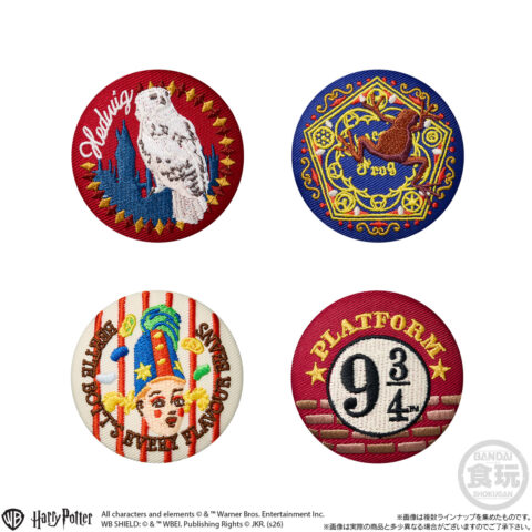 ハリポタ刺繍缶バッジビスケット　4種