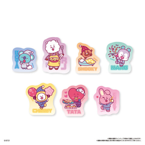 BT21ダイカットステッカースナック　7種