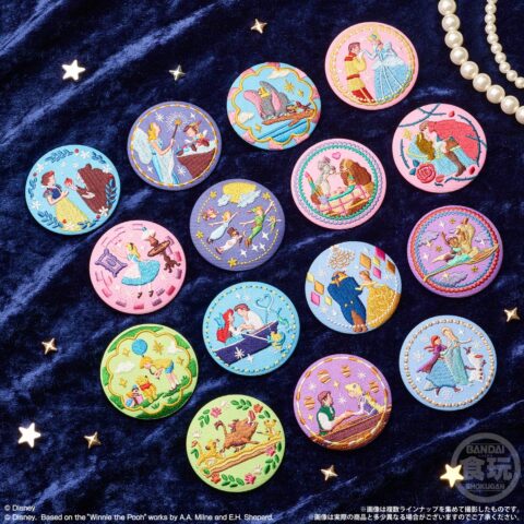 Disney Characters 刺繍缶バッジビスケット(再販）　全15種